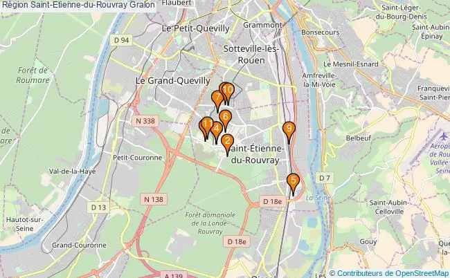 plan Région Saint-Etienne-du-Rouvray Associations région Saint-Etienne-du-Rouvray : 14 associations