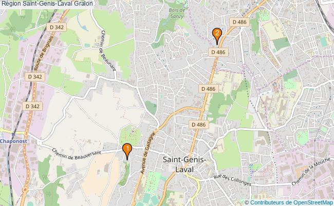 plan Région Saint-Genis-Laval Associations région Saint-Genis-Laval : 3 associations