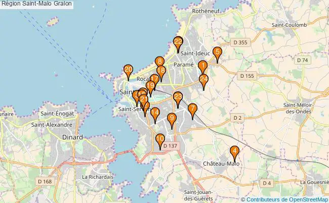 plan Région Saint-Malo Associations région Saint-Malo : 27 associations