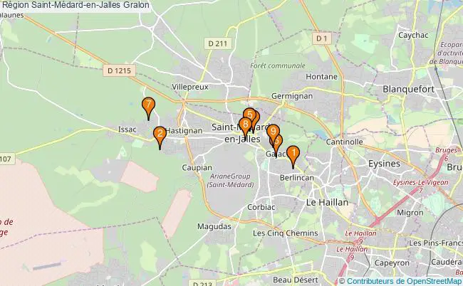 plan Région Saint-Médard-en-Jalles Associations région Saint-Médard-en-Jalles : 10 associations
