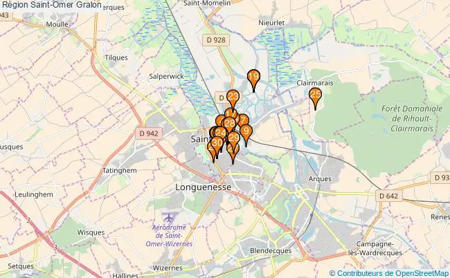 plan Région Saint-Omer Associations région Saint-Omer : 39 associations