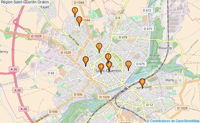 plan Région Saint-Quentin Associations région Saint-Quentin : 12 associations