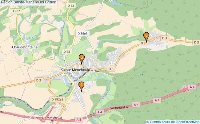 plan Région Sainte-Menehould Associations région Sainte-Menehould : 4 associations