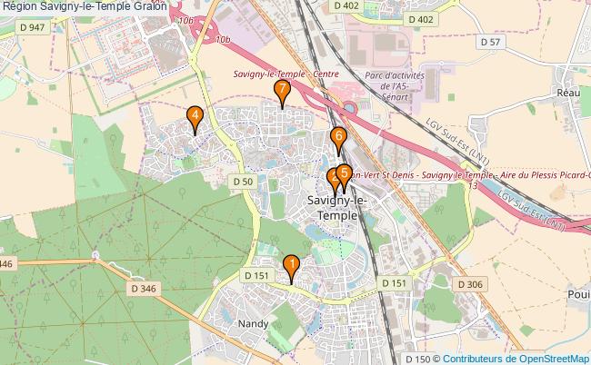 plan Région Savigny-le-Temple Associations région Savigny-le-Temple : 7 associations