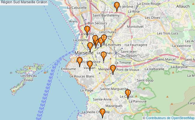 plan Région Sud Marseille Associations région Sud Marseille : 37 associations