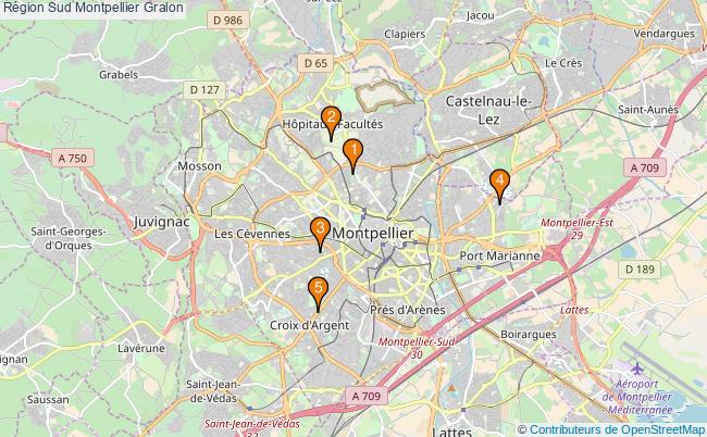 plan Région Sud Montpellier Associations région Sud Montpellier : 5 associations