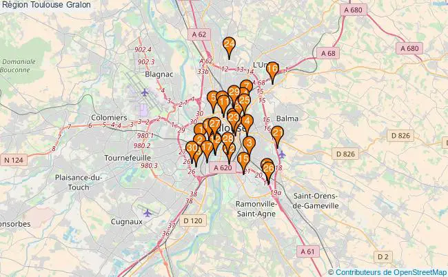plan Région Toulouse Associations région Toulouse : 480 associations