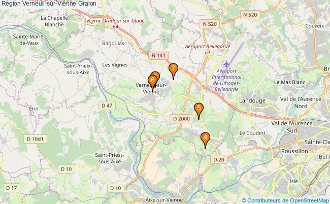 plan Région Verneuil-sur-Vienne Associations région Verneuil-sur-Vienne : 7 associations