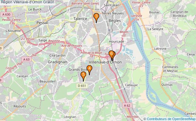 plan Région Villenave-d'Ornon Associations région Villenave-d'Ornon : 6 associations