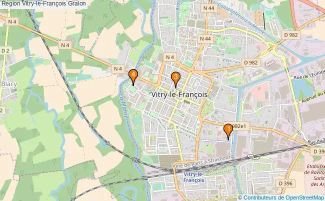 plan Région Vitry-le-François Associations région Vitry-le-François : 6 associations