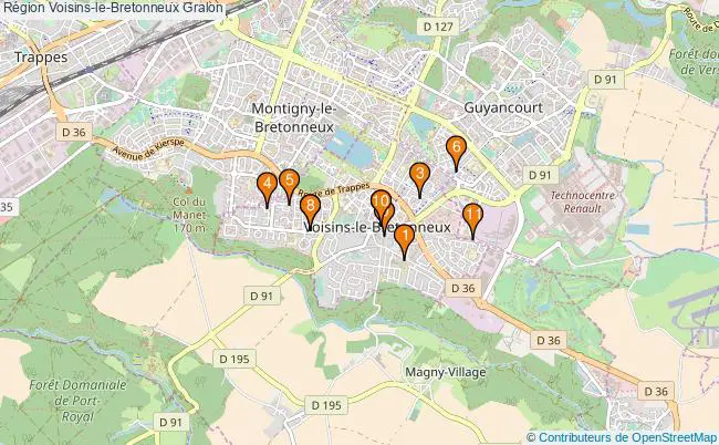 plan Région Voisins-le-Bretonneux Associations région Voisins-le-Bretonneux : 10 associations