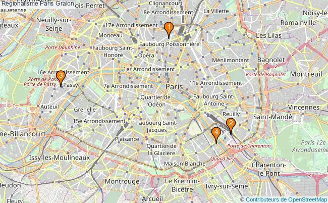 plan Régionalisme Paris Associations régionalisme Paris : 6 associations