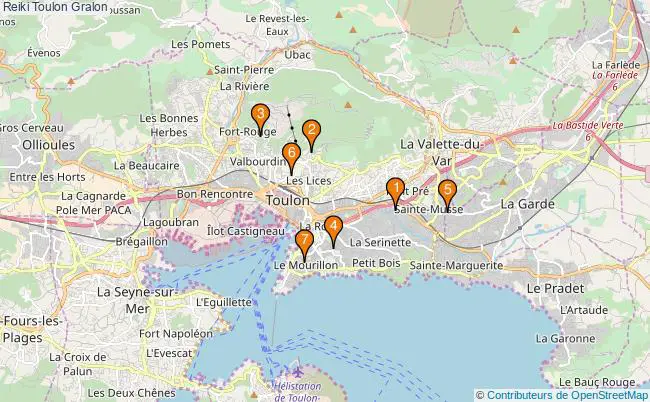plan Reiki Toulon Associations Reiki Toulon : 7 associations