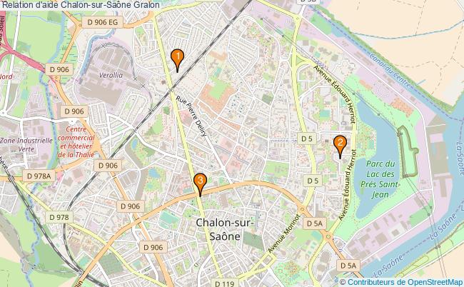 plan Relation d'aide Chalon-sur-Saône Associations relation d'aide Chalon-sur-Saône : 3 associations