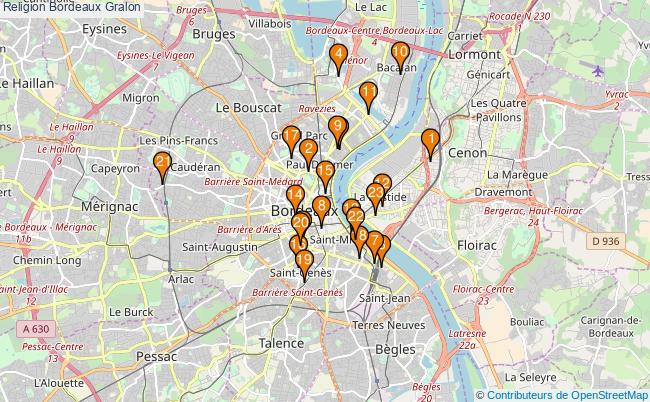 plan Religion Bordeaux Associations religion Bordeaux : 22 associations