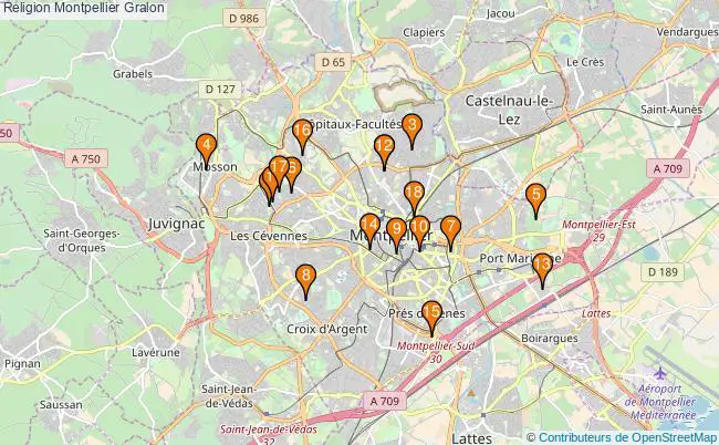 plan Religion Montpellier Associations religion Montpellier : 22 associations