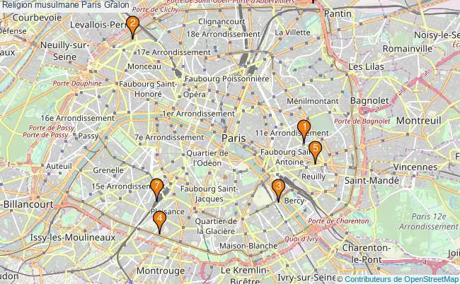 plan Religion musulmane Paris Associations religion musulmane Paris : 8 associations