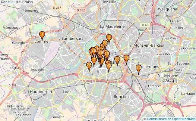 plan Renault Lille Associations Renault Lille : 35 associations