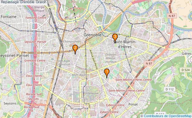 plan Repassage Grenoble Associations repassage Grenoble : 3 associations