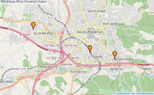 plan République Aix en Provence Associations République Aix en Provence : 4 associations