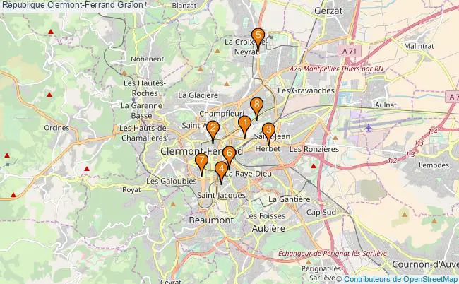 plan République Clermont-Ferrand Associations République Clermont-Ferrand : 10 associations