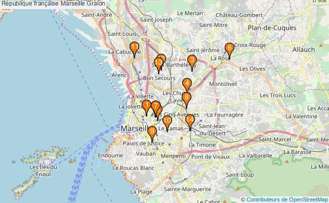 plan République française Marseille Associations République française Marseille : 17 associations