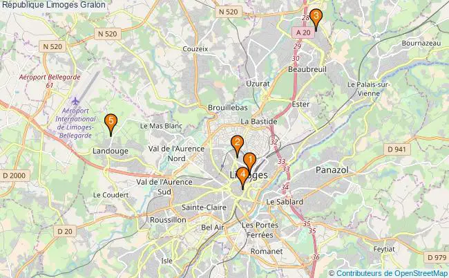 plan République Limoges Associations République Limoges : 5 associations