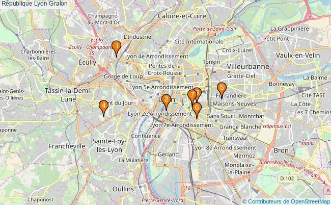 plan République Lyon Associations République Lyon : 7 associations