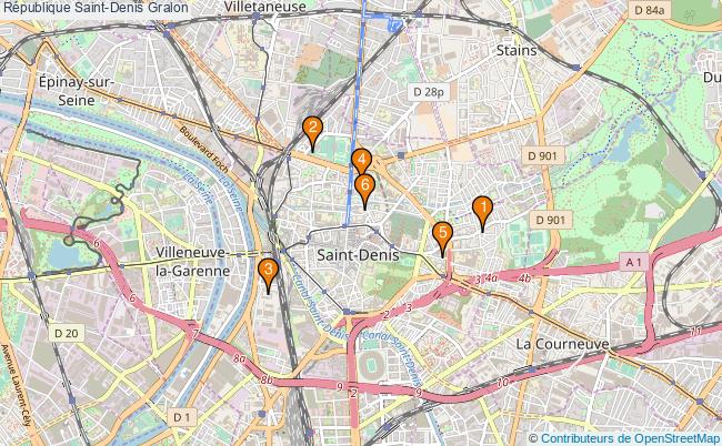 plan République Saint-Denis Associations République Saint-Denis : 7 associations