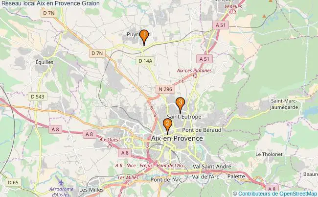 plan Réseau local Aix en Provence Associations réseau local Aix en Provence : 3 associations