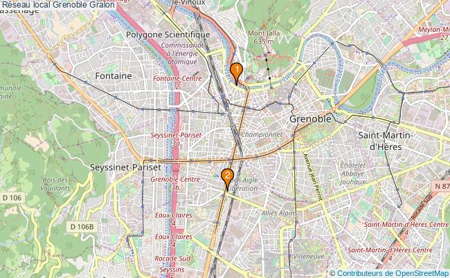 plan Réseau local Grenoble Associations réseau local Grenoble : 3 associations