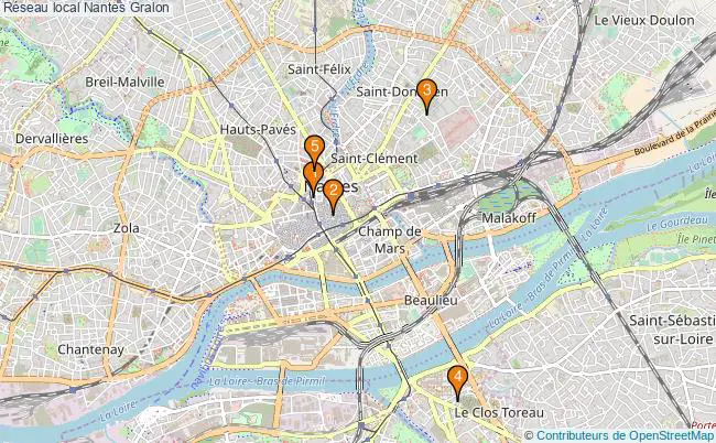 plan Réseau local Nantes Associations réseau local Nantes : 6 associations