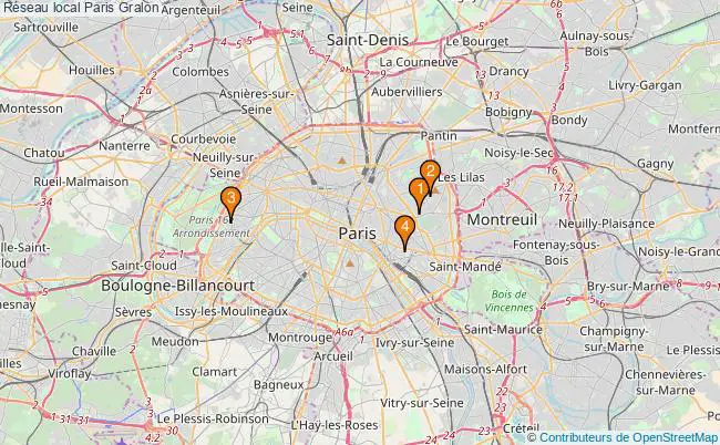 plan Réseau local Paris Associations réseau local Paris : 6 associations