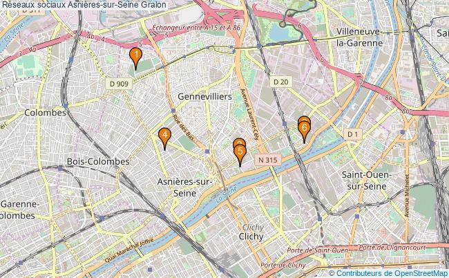 plan Réseaux sociaux Asnières-sur-Seine Associations réseaux sociaux Asnières-sur-Seine : 9 associations