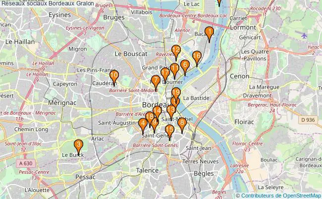 plan Réseaux sociaux Bordeaux Associations réseaux sociaux Bordeaux : 32 associations