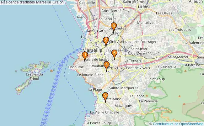 plan Résidence d'artistes Marseille Associations résidence d'artistes Marseille : 9 associations
