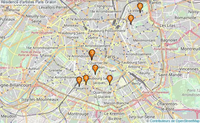plan Résidence d'artistes Paris Associations résidence d'artistes Paris : 12 associations