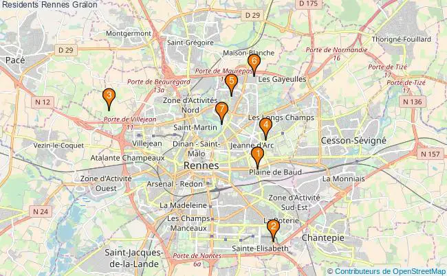 plan Residents Rennes Associations residents Rennes : 9 associations