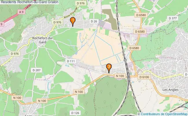 plan Residents Rochefort-du-Gard Associations residents Rochefort-du-Gard : 3 associations