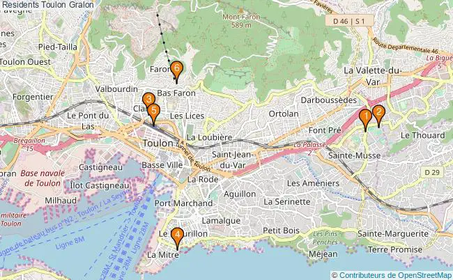 plan Residents Toulon Associations residents Toulon : 6 associations