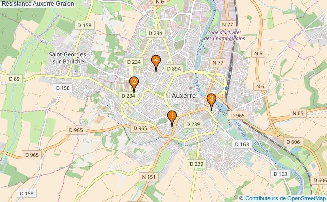 plan Résistance Auxerre Associations Résistance Auxerre : 5 associations
