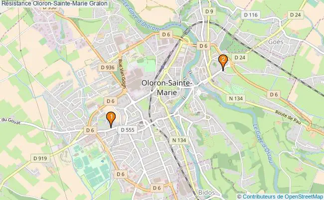 plan Résistance Oloron-Sainte-Marie Associations Résistance Oloron-Sainte-Marie : 2 associations