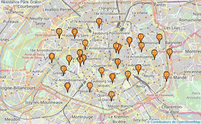 plan Résistance Paris Associations Résistance Paris : 90 associations