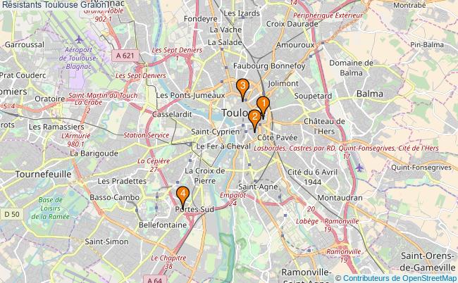 plan Résistants Toulouse Associations Résistants Toulouse : 4 associations