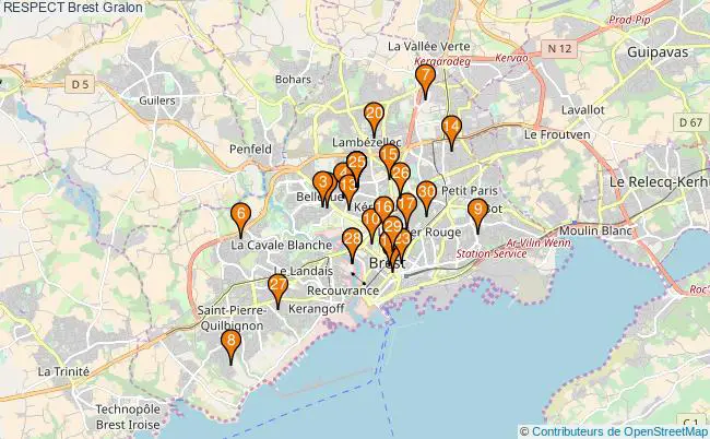plan RESPECT Brest Associations RESPECT Brest : 119 associations