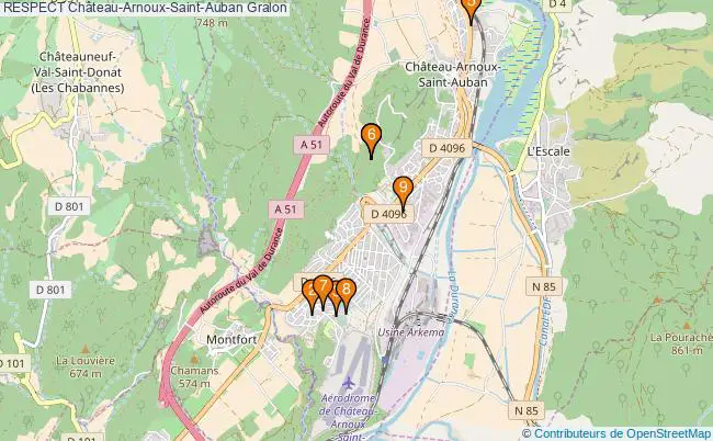 plan RESPECT Château-Arnoux-Saint-Auban Associations RESPECT Château-Arnoux-Saint-Auban : 8 associations