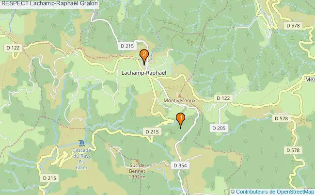 plan RESPECT Lachamp-Raphaël Associations RESPECT Lachamp-Raphaël : 2 associations