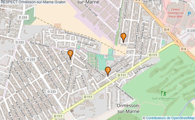 plan RESPECT Ormesson-sur-Marne Associations RESPECT Ormesson-sur-Marne : 3 associations