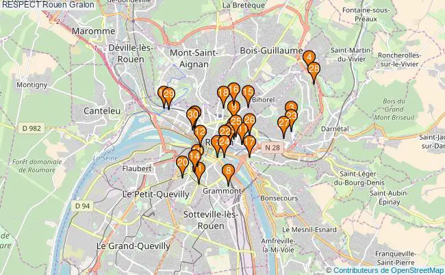 plan RESPECT Rouen Associations RESPECT Rouen : 121 associations