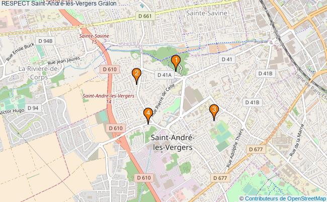 plan RESPECT Saint-André-les-Vergers Associations RESPECT Saint-André-les-Vergers : 4 associations